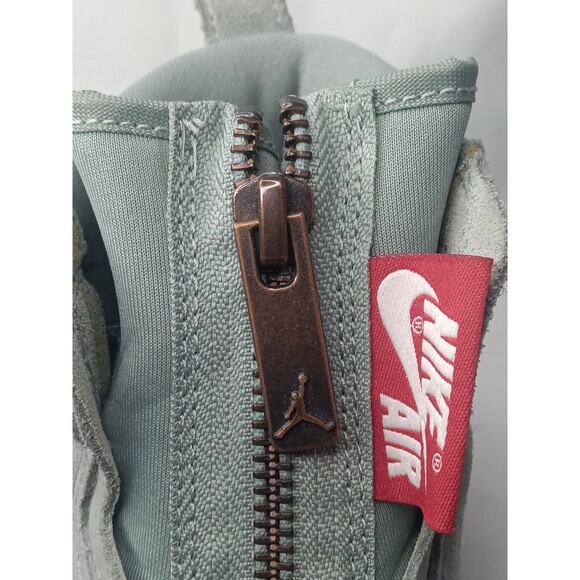 Nike Jordan 1 Retro High Zip Women's Size 7 Shoes Mica Green Suede - Picture 10 of 12